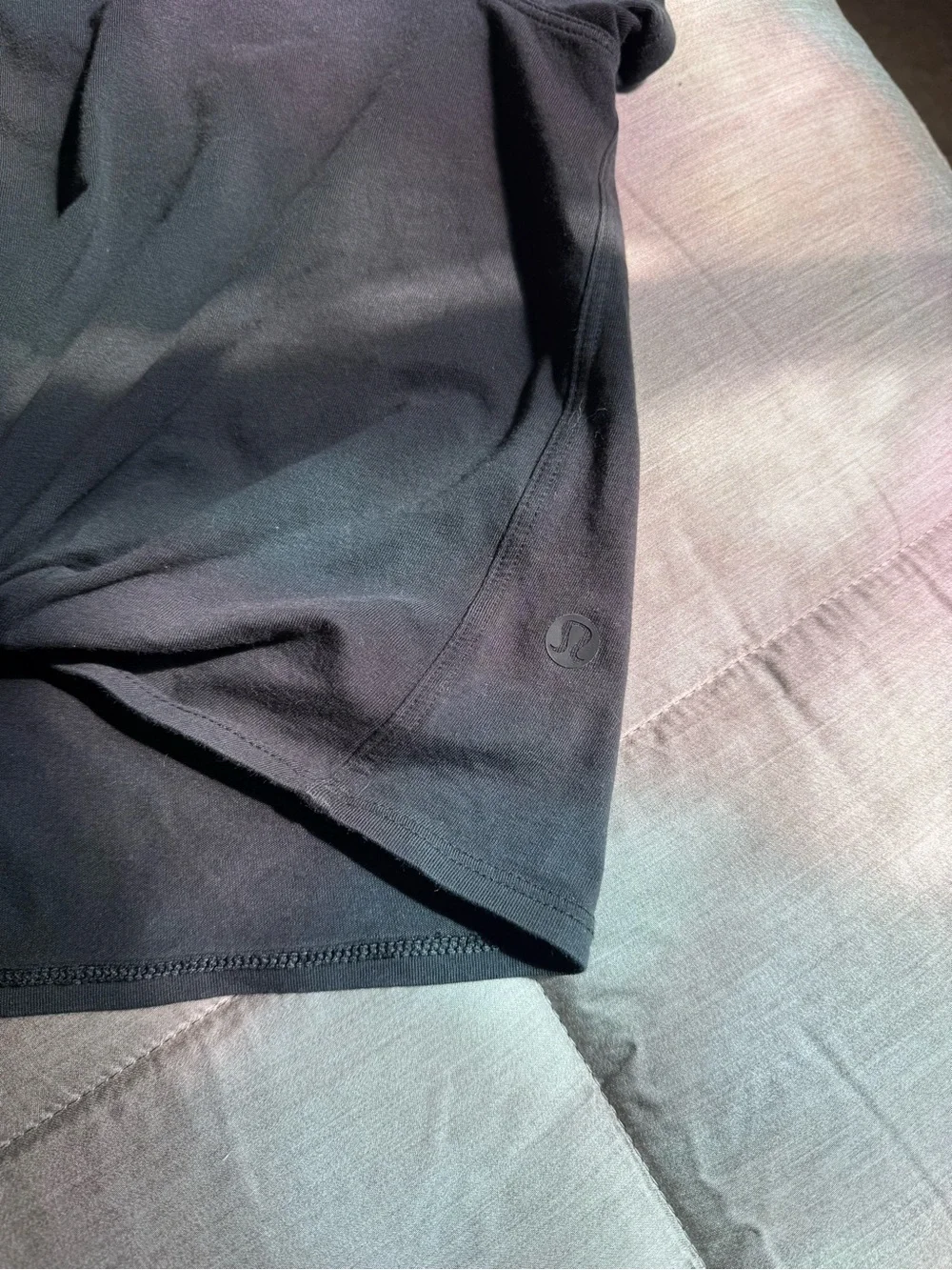 lululemon athletica Black Tie-Front Short Sleeve Tee